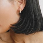 Gold Ring Stone Earrings - Image 3