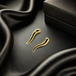 Gold  tail earrings - Image 2